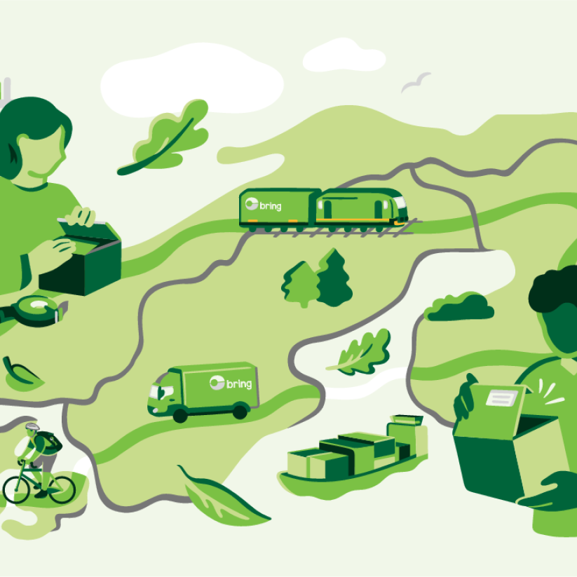 An illustration showing the Bring network in the Nordics