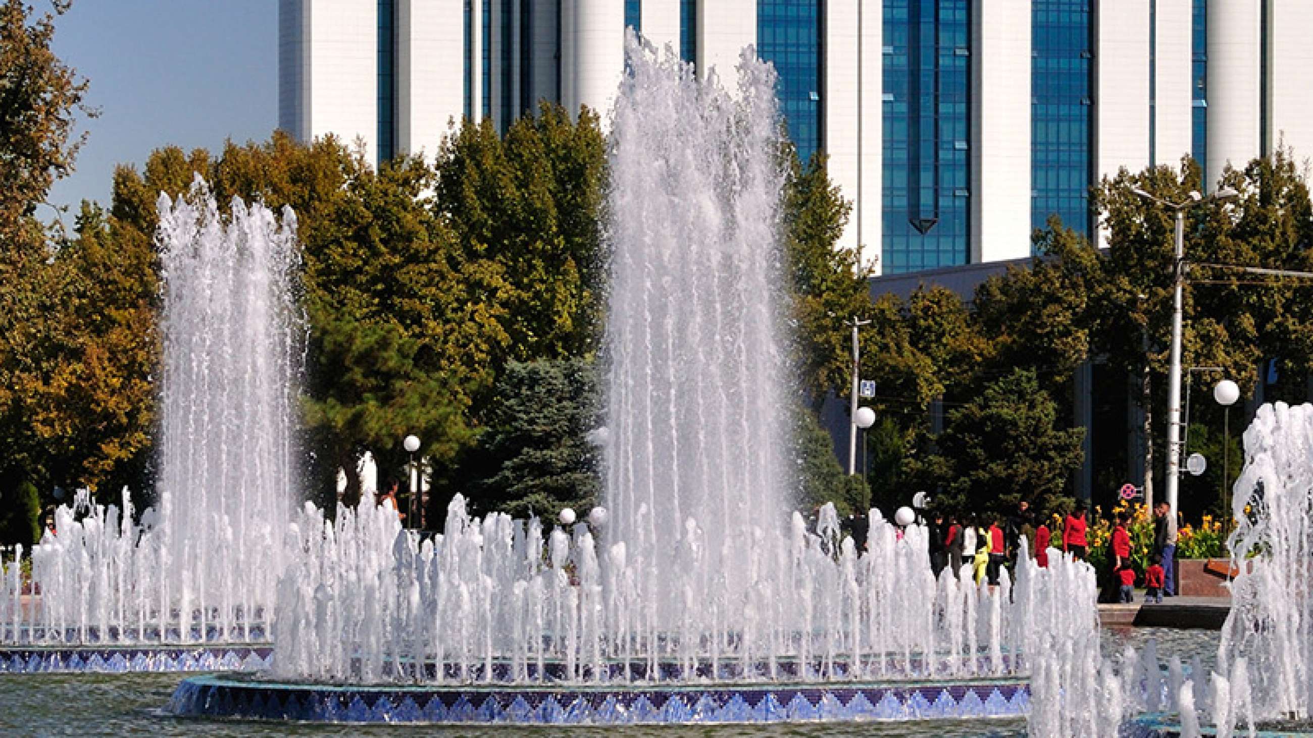Tashkent Independence Square fountains
