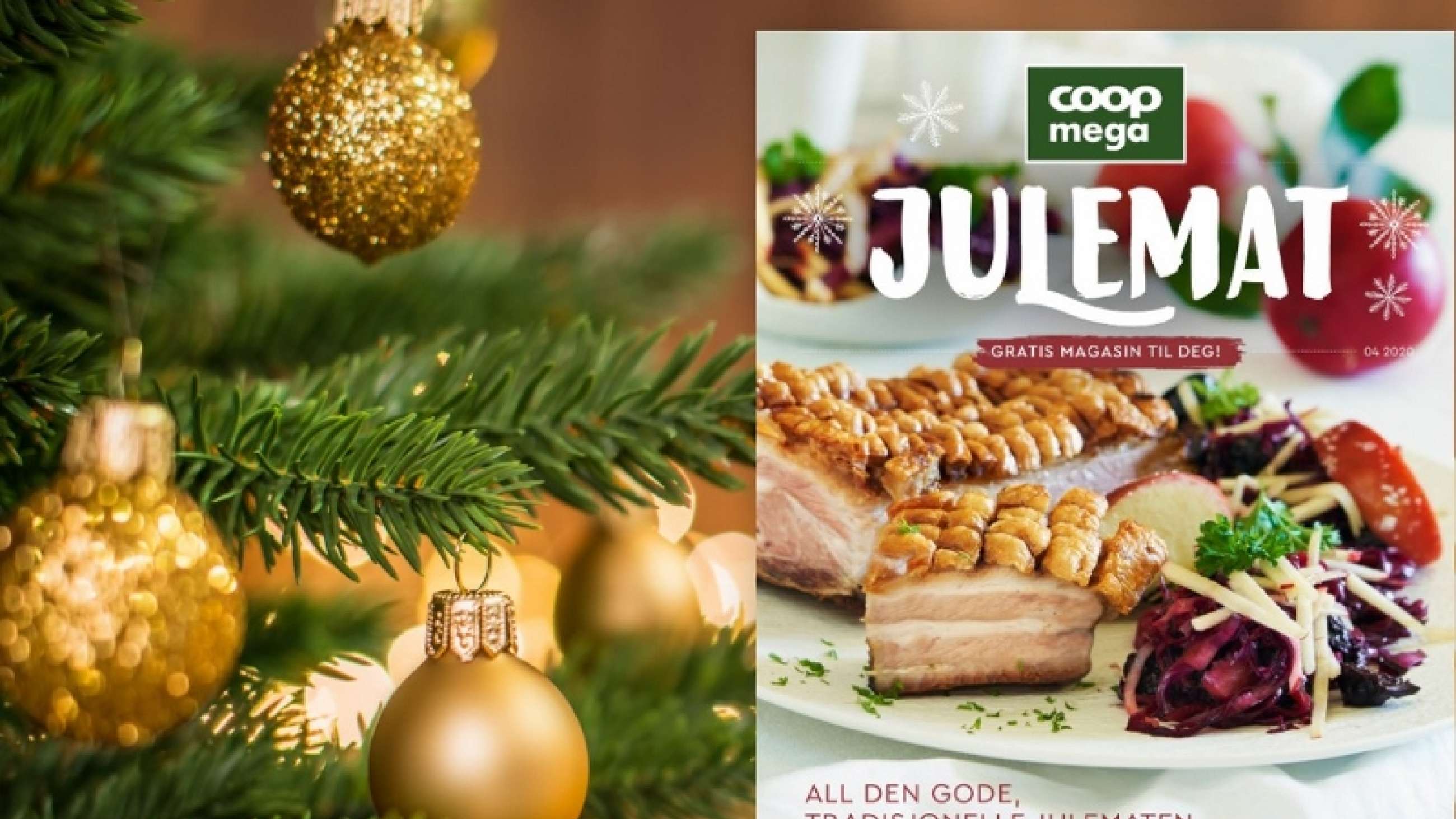 Coop Mega sitt matmagasin med juletema