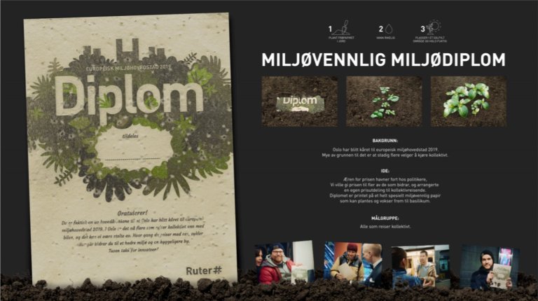 Ruter - miljøvennlig miljødiplom